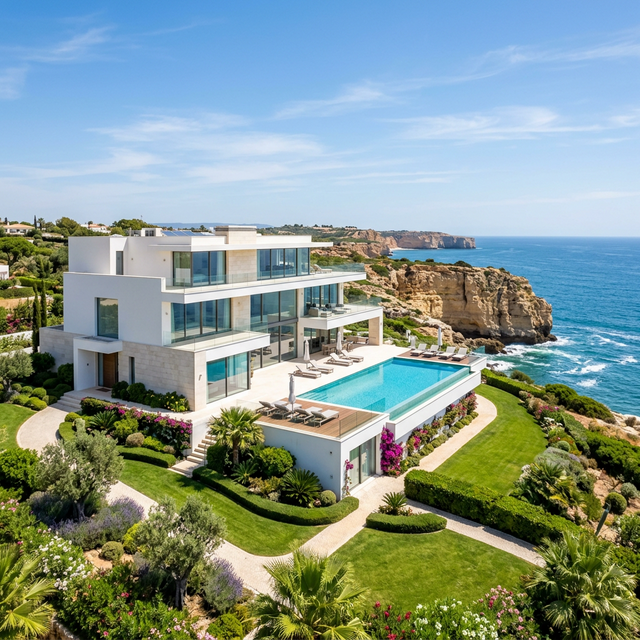 Vila de alto padrão em Carvoeiro demonstrando a administração de propriedades premium em Lagoa pela Condoarade